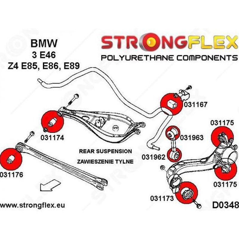 Strongflex - 031173B - Brazo trasero BMW E36 / E46: Servicios y Productos de Sirius Tuning