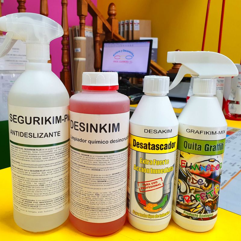 Nuevos productos ya disponibles, Antideslizante, Desincrustante, Desatascador y Elimina Graffiti.
