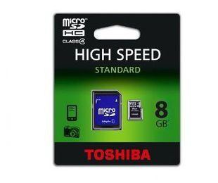 Toshiba Tarjeta Micro SDHC 8GB + Adaptador SD