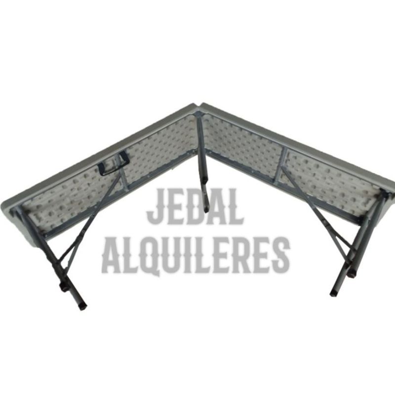Pack mesa rectangular con 2 bancos plegables: Catálogo de Jedal Alquileres
