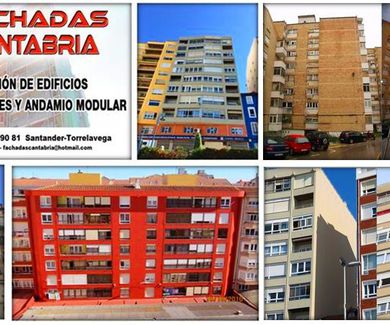 Reforma de fachadas en Santander-Torrelavega. Trabajos verticales.